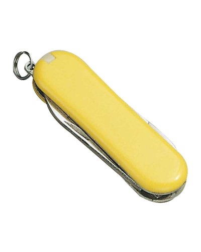 Coltellino in acciaio multifunzione Giallo