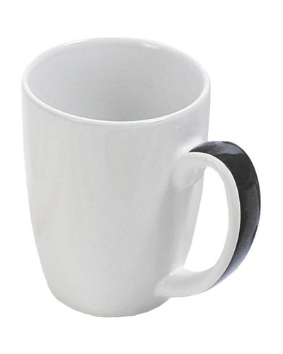 Tazza in ceramica con manico colorato 350 ml Nero