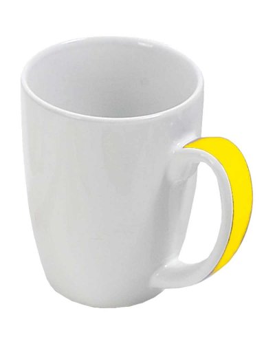 Tazza in ceramica con manico colorato 350 ml Giallo
