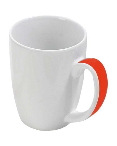 Tazza in ceramica con manico colorato 350 ml Rosso