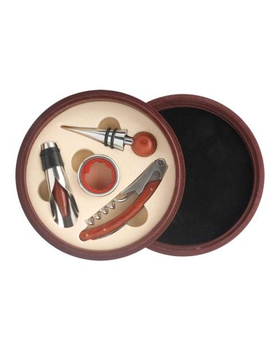 SET VINO 4 PEZZI Marrone