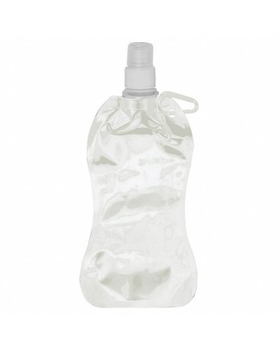 Borraccia in Plastica con moschettone 480 ml Bianco