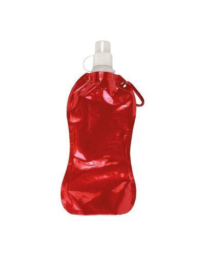Borraccia in Plastica con moschettone 480 ml Rosso