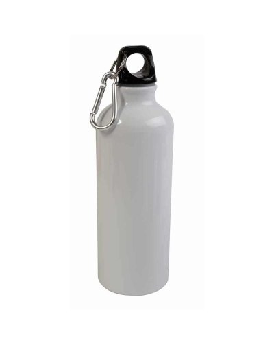 Borraccia con moschettone 500 ml Bianco
