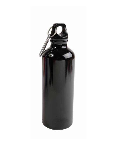 Borraccia con moschettone 500 ml Nero