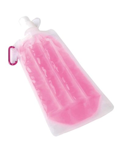Borraccia in PVC con gel refrigerante 480 ml Rosa