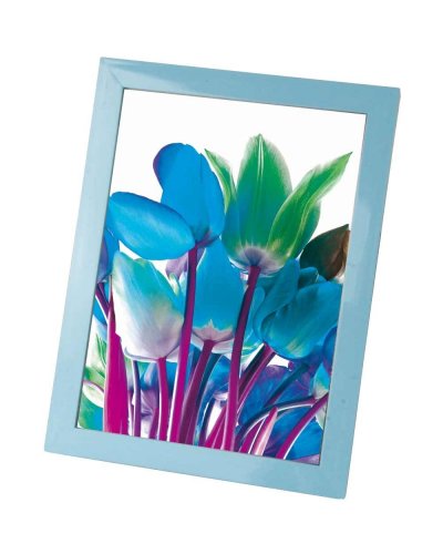 Cornice Portafoto in Plastica Celeste