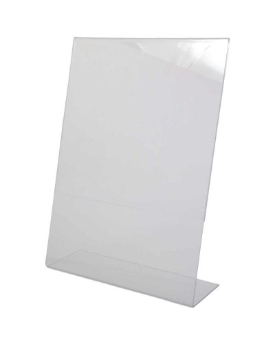 Espositore formato A4 verticale in plastica Bianco Trasparente