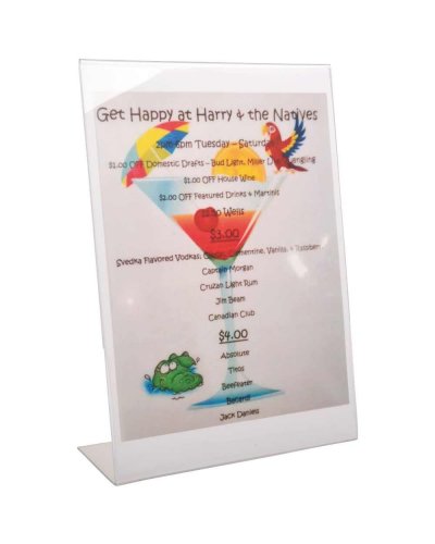 Espositore formato A4 verticale in plastica