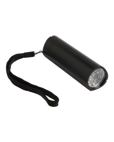 Torcetta in alluminio a 9 led Nero