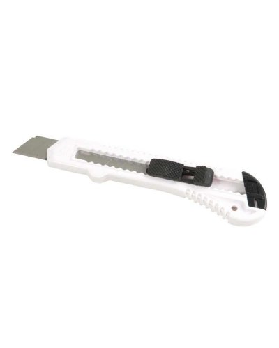 Cutter medio con fermo lama Bianco