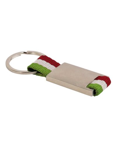 Portachiavi in metallo e nylon Tricolore