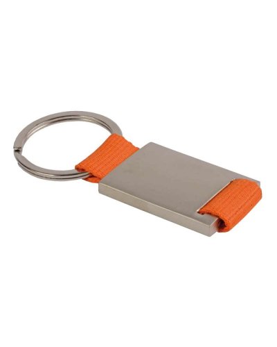 Portachiavi in metallo e nylon Arancione