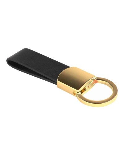 Portachiavi con anello in metallo Nero