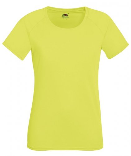 T-shirt Lady-Fit Performance Bright Yellow