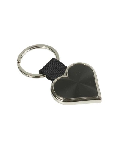 Portachiavi cuore in metallo cangiante Nero