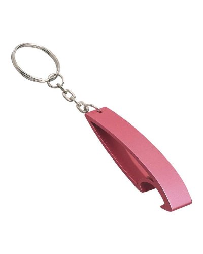 Portachiavi in alluminio con apribottiglie Rosso