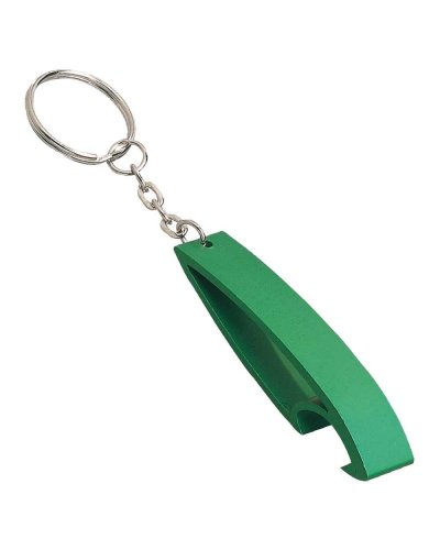 Portachiavi in alluminio con apribottiglie Verde