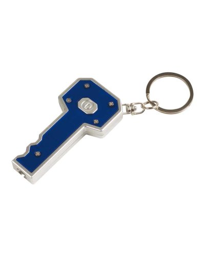 Portachiavi con luce a forma di chiave Blu Royal