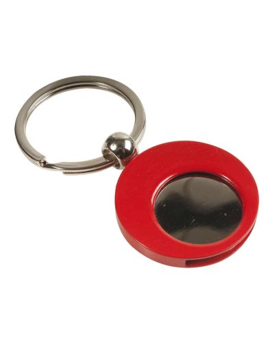 Portachiavi con gettone per carrello Rosso