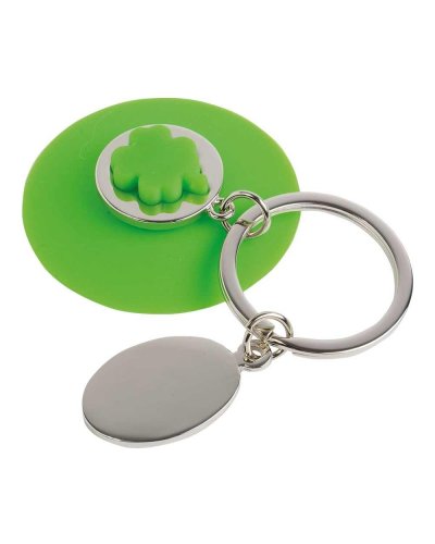 Portachiavi con ventosa e gettone per carrello Verde mela