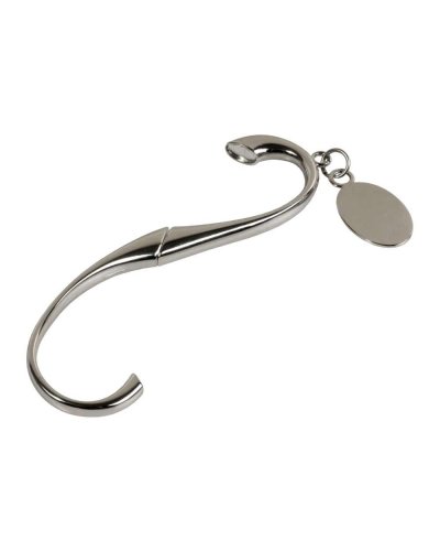 Gancio appendiborsa con placchetta Argento