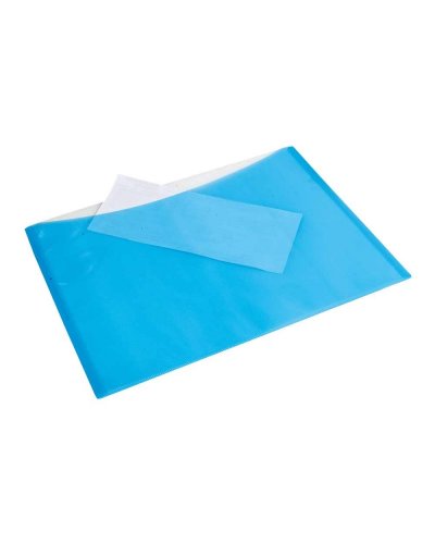 Cartera de documentos con 2 bolsillos Celeste