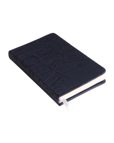 Quaderno con chiusura ad elastico e tasca interna Nero
