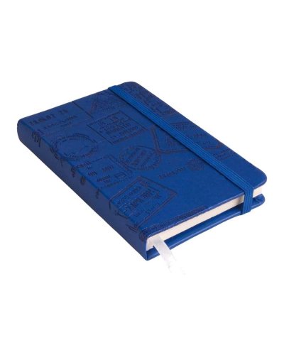 Quaderno con chiusura ad elastico e tasca interna Blu scuro