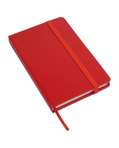 Quaderno con chiusura ad elastico e fogli a righe Rosso