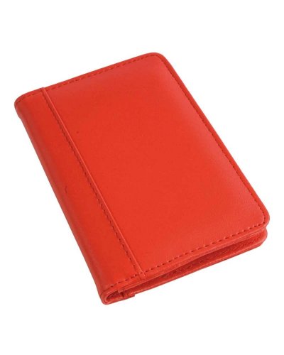 Notes in ecopelle con calcolatrice Rosso