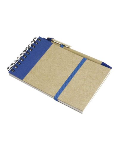 Block notes in carta riciclata con penna Blu Royal