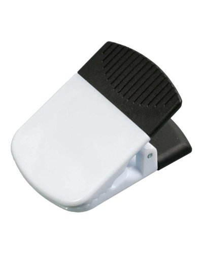 Pinza fermacarte con calamita Bianco