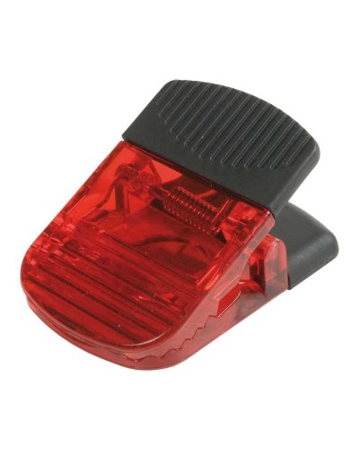 Pinza fermacarte con calamita Rosso