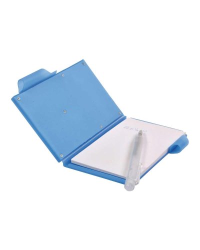 Calcolatrice con bloc notes e penna