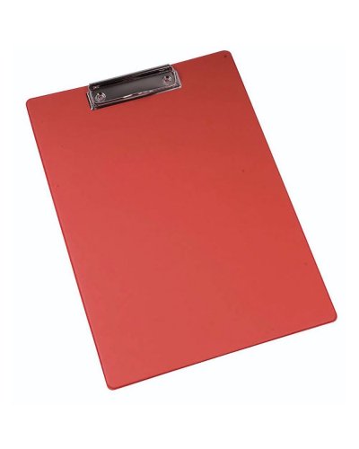 Portablocco A4 in plastica con molla in metallo Rosso