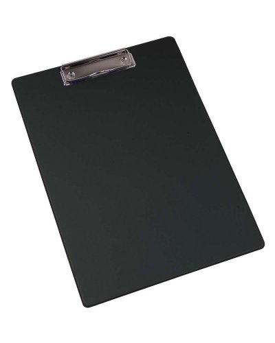 Portablocco A4 in plastica con molla in metallo Nero