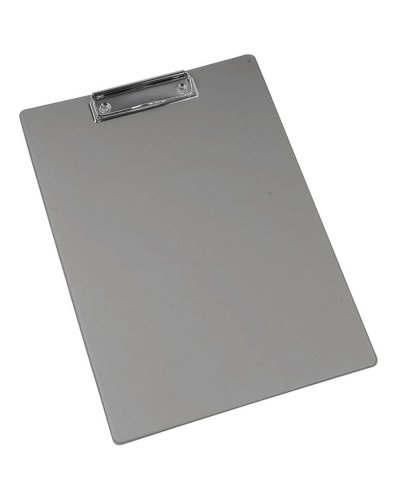 Portablocco A4 in plastica con molla in metallo Grigio