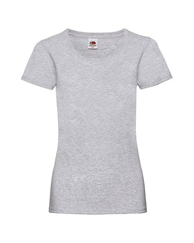 T-shirt Lady-Fit Value Weight Heather grey