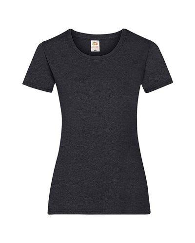 T-shirt Lady-Fit Value Weight Dark Heather Grey