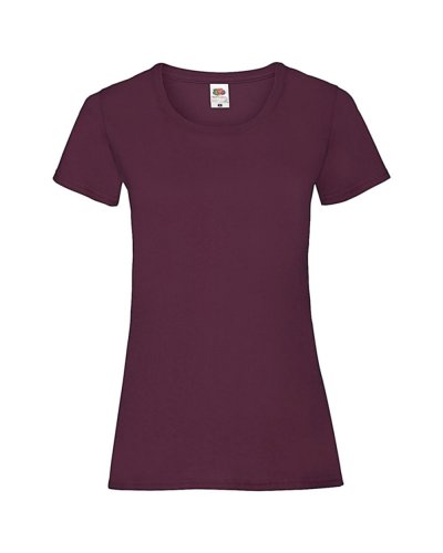 T-shirt Lady-Fit Value Weight Burgundy