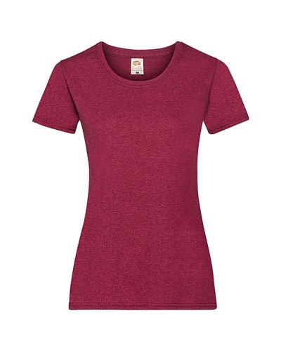 T-shirt Lady-Fit Value Weight Vintage Heather Red