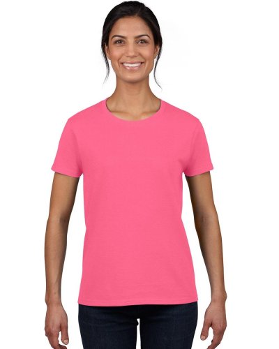 Camiseta heavy cotton mujer Safety Pink