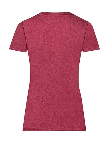 Fruit of the Loom T-shirt donna cotone Lady-Fit girocollo bianca