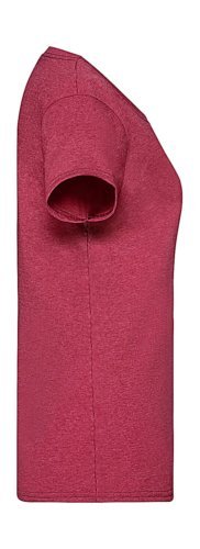 Fruit of the Loom T-shirt donna cotone Lady-Fit girocollo bianca