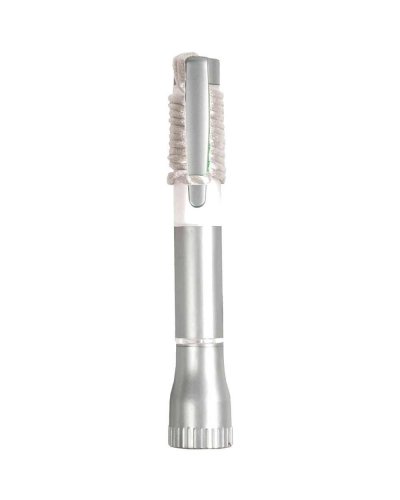 Penna con luce e cordino Bianco