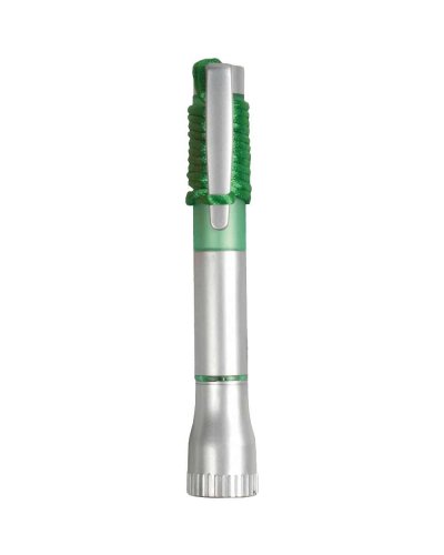 Penna con luce e cordino Verde