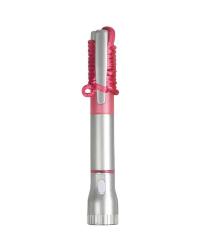 Penna con luce e cordino Rosa