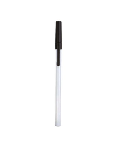 Penna in plastica con cappuccio Nero