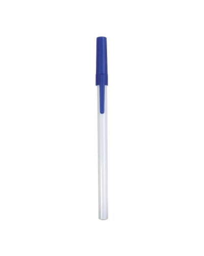 Penna in plastica con cappuccio Blu scuro
